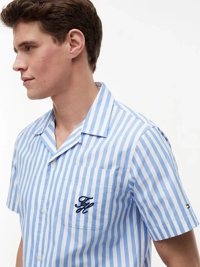 Striped Paper-Touch Camp Shirt Striped Paper-Touch Camp Shirt