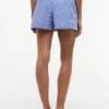 Striped Poplin Pull-On Short Striped Poplin Pull-On Short
