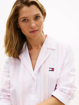 Striped Poplin Sleep Dress