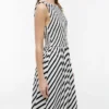 Striped Shirred Crepe Maxi Dress Striped Shirred Crepe Maxi Dress