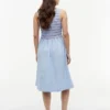 Striped Shirred Poplin Midi Dress Striped Shirred Poplin Midi Dress