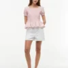 Striped Shirred Poplin Top