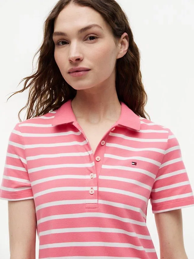 Striped Stretch Pique Polo Dress Striped Stretch Pique Polo Dress