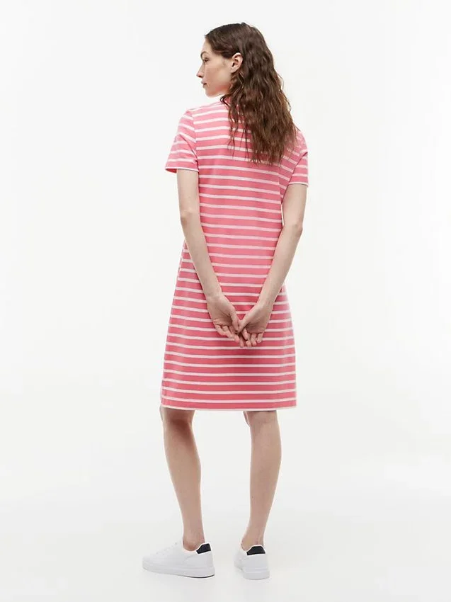 Striped Stretch Pique Polo Dress Striped Stretch Pique Polo Dress