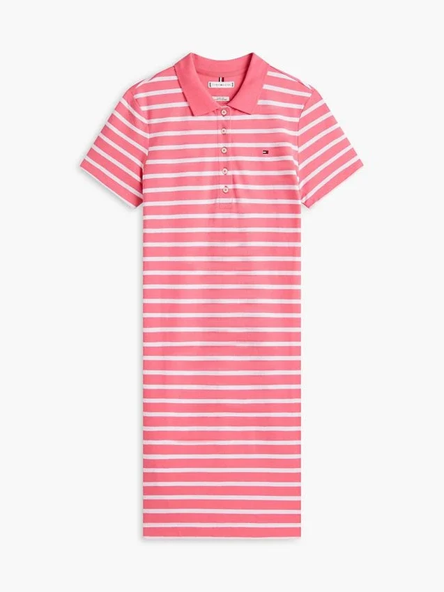 Striped Stretch Pique Polo Dress Striped Stretch Pique Polo Dress