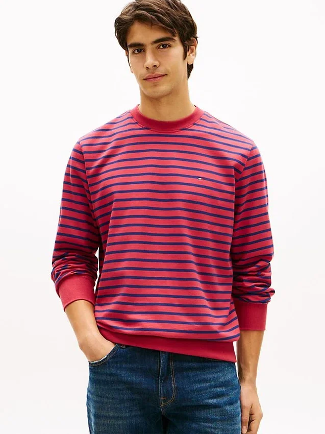 Striped Terry Crewneck Sweatshirt Striped Terry Crewneck Sweatshirt
