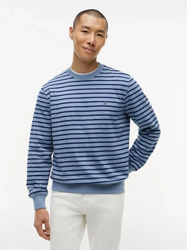 Striped Terry Crewneck Sweatshirt Striped Terry Crewneck Sweatshirt