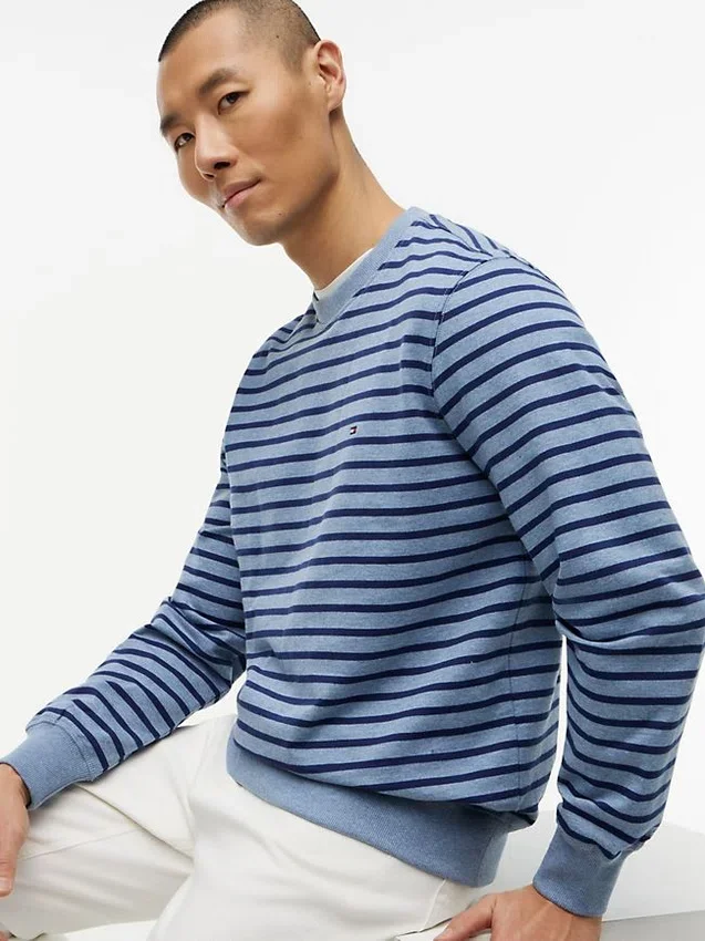 Striped Terry Crewneck Sweatshirt Striped Terry Crewneck Sweatshirt