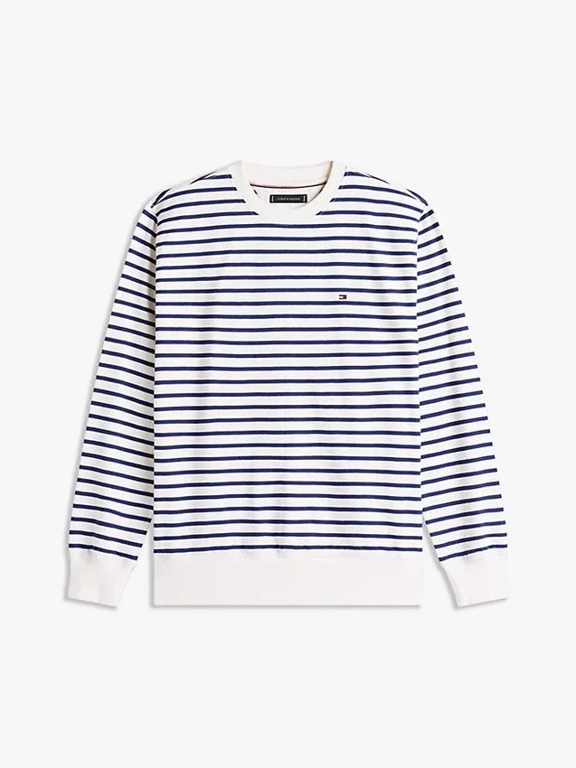Striped Terry Crewneck Sweatshirt Striped Terry Crewneck Sweatshirt