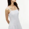Striped Tiered Linen-Blend Midi Dress Striped Tiered Linen-Blend Midi Dress