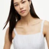 Striped Tiered Linen-Blend Midi Dress Striped Tiered Linen-Blend Midi Dress