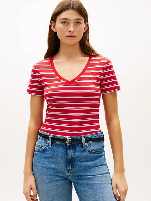 Striped V-Neck Favorite T-Shirt Striped V-Neck Favorite T-Shirt