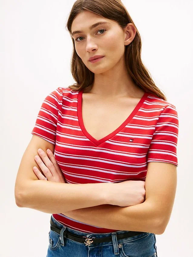 Striped V-Neck Favorite T-Shirt Striped V-Neck Favorite T-Shirt