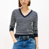 Striped V-Neck Sweater