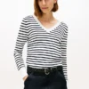 Striped V-Neck Sweater