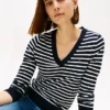 Striped V-Neck Sweater