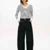 Striped V-Neck Sweater
