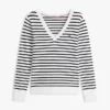Striped V-Neck Sweater