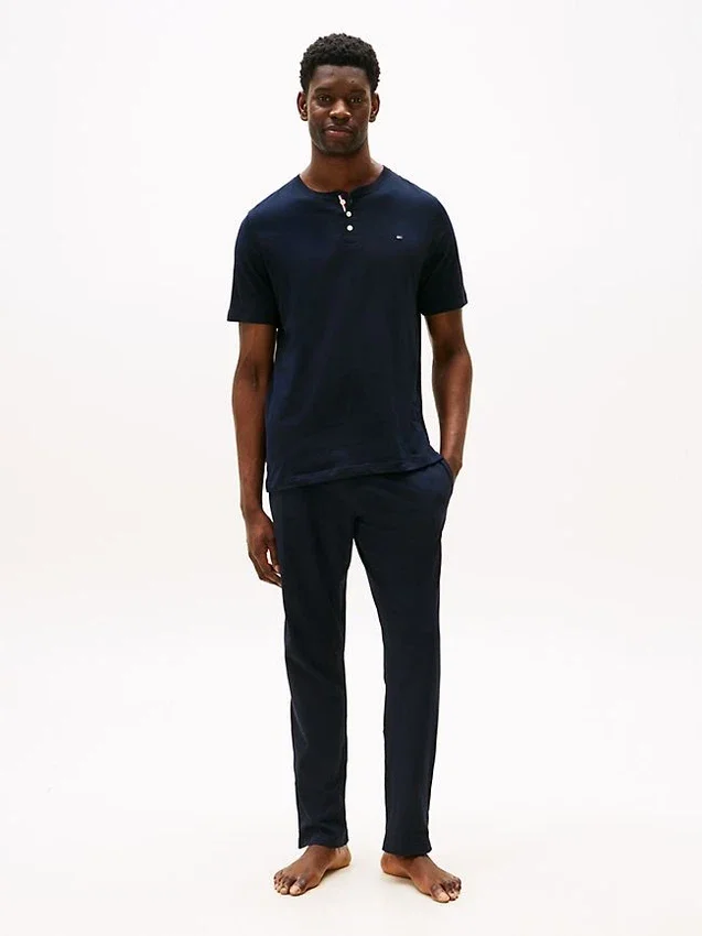 Sueded Jersey Henley Sleep Shirt Sueded Jersey Henley Sleep Shirt