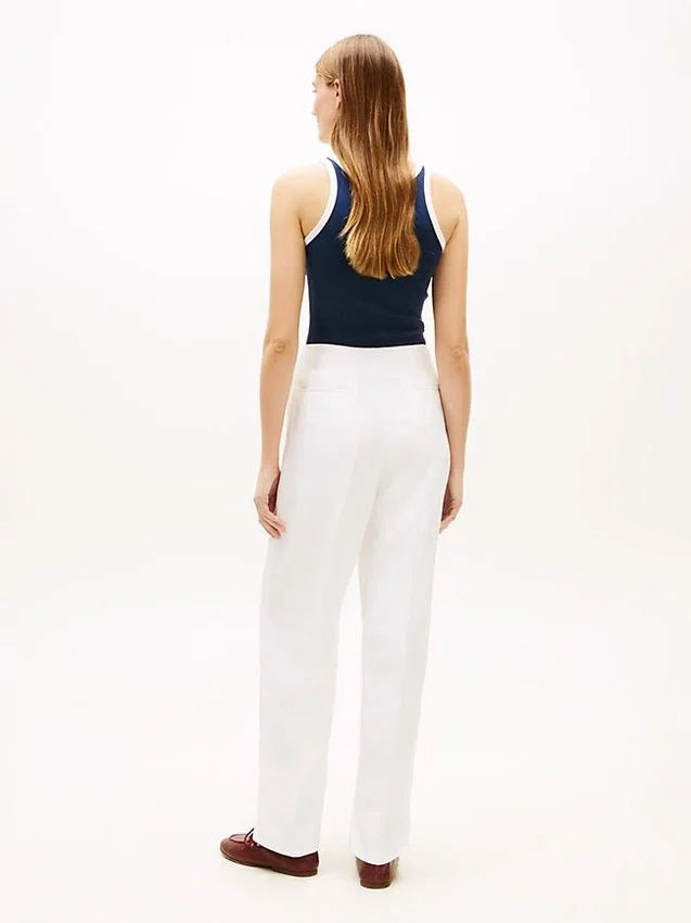 Tailored Linen-Blend Barrel Pant Tailored Linen-Blend Barrel Pant
