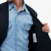 Textured Cotton-Wool Blend Blazer