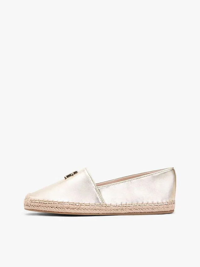 TH Monogram Metallic Leather Espadrille TH Monogram Metallic Leather Espadrille