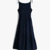Tiered Seersucker Midi Dress Tiered Seersucker Midi Dress