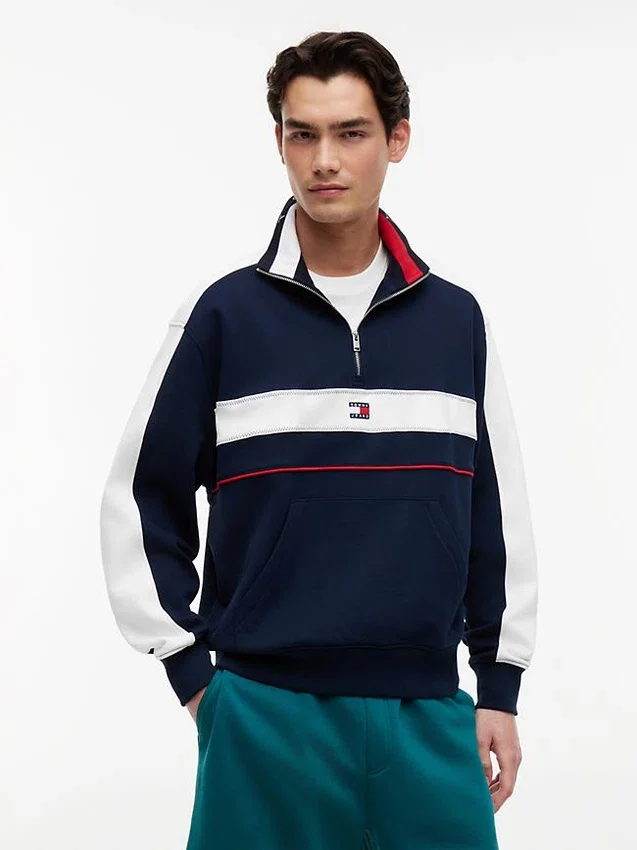 Tommy Jeans Colorblock Quarter-Zip Tommy Jeans Colorblock Quarter-Zip