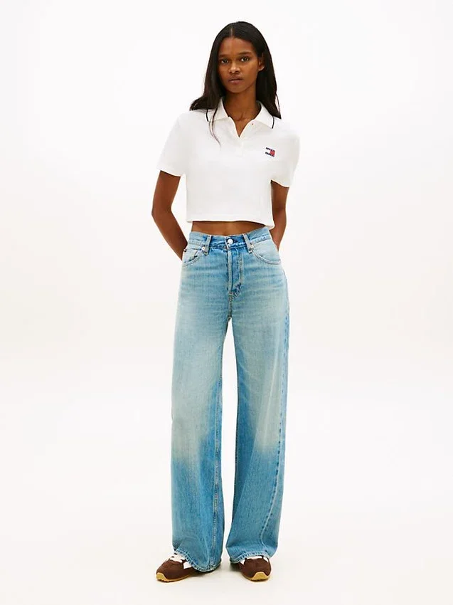 Tommy Jeans Cropped Boxy Fit Polo Tommy Jeans Cropped Boxy Fit Polo