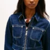 Tommy Jeans Cropped Denim Zip Jacket Tommy Jeans Cropped Denim Zip Jacket