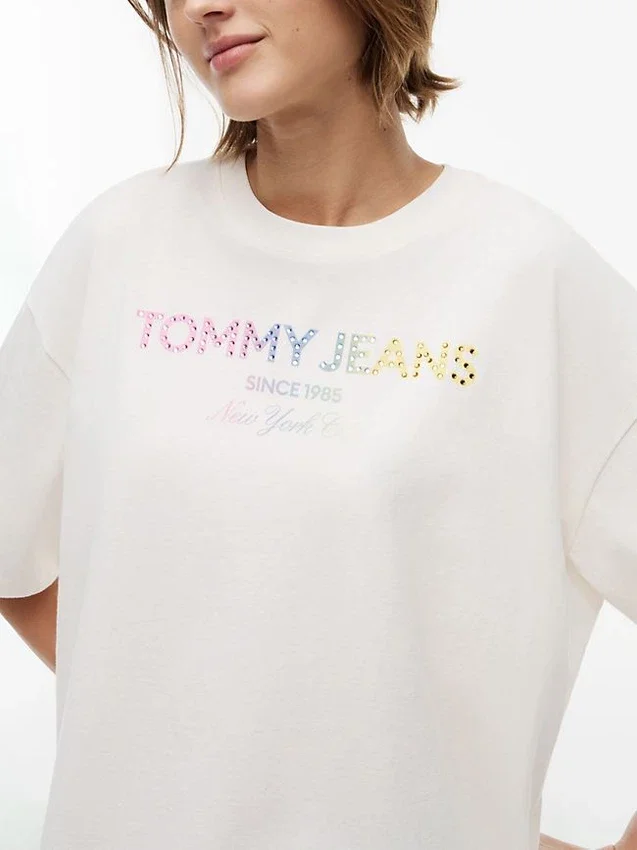 Tommy Jeans Crystal Logo T-Shirt Tommy Jeans Crystal Logo T-Shirt