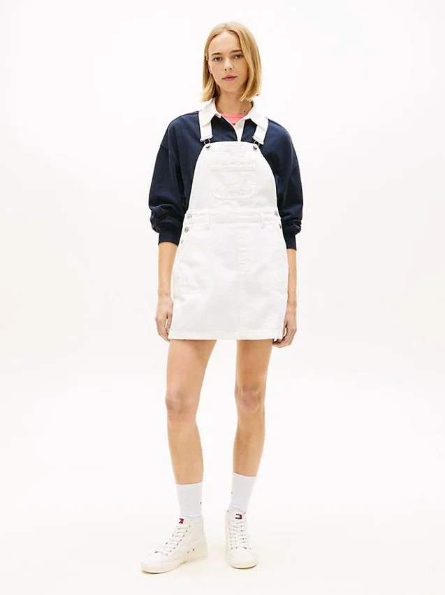 Tommy Jeans Denim Overall Mini Dress Tommy Jeans Denim Overall Mini Dress