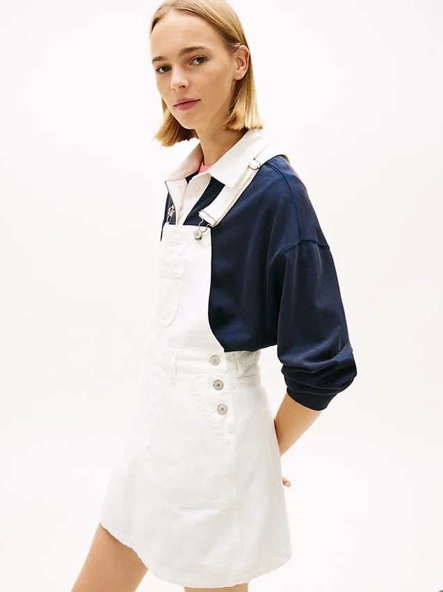Tommy Jeans Denim Overall Mini Dress Tommy Jeans Denim Overall Mini Dress