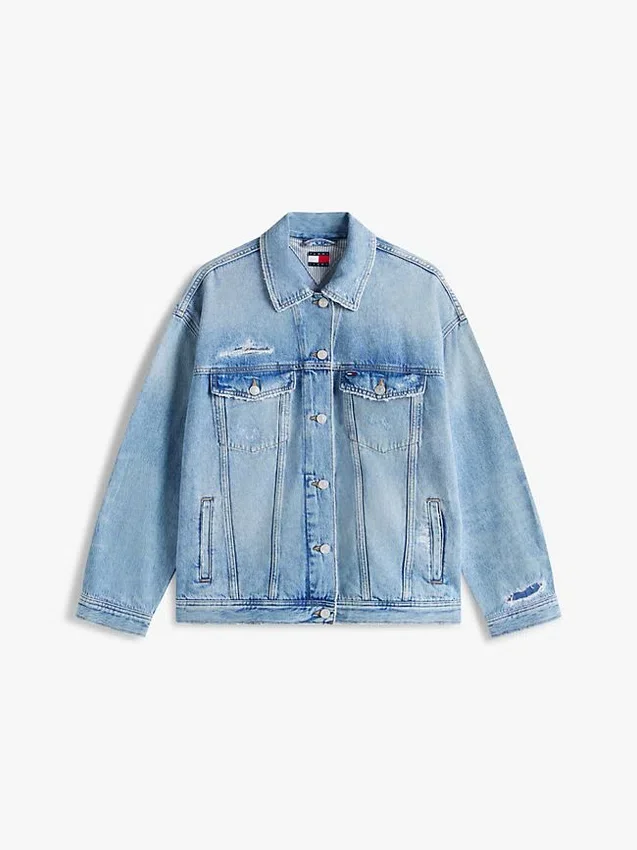 Tommy Jeans Distressed Denim Jacket Tommy Jeans Distressed Denim Jacket