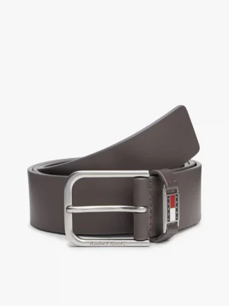 Tommy Jeans Enamel Badge Leather Belt