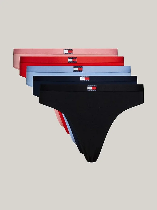 Tommy Jeans Flag Logo Thong 5-Pack Tommy Jeans Flag Logo Thong 5-Pack