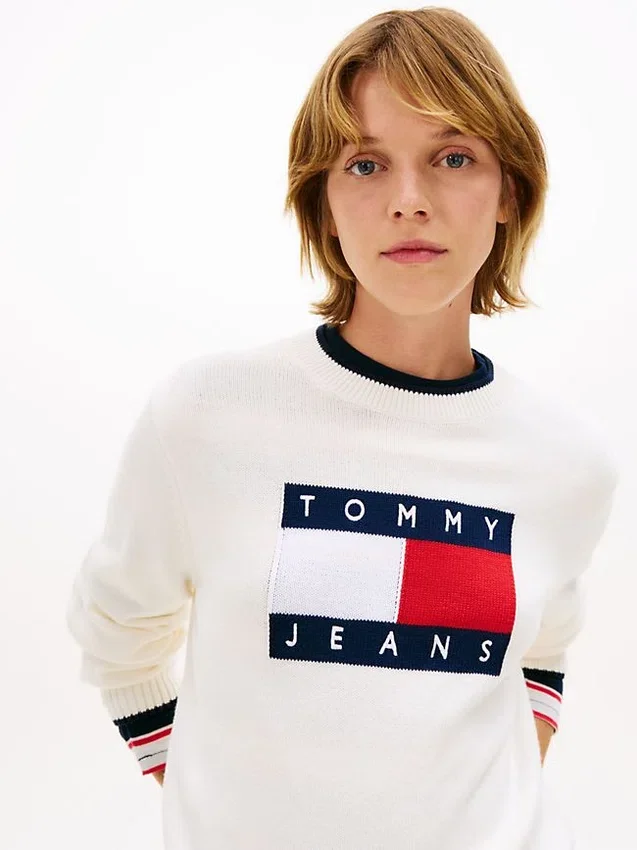 Tommy Jeans Flag Logo Tipped Sweater Tommy Jeans Flag Logo Tipped Sweater