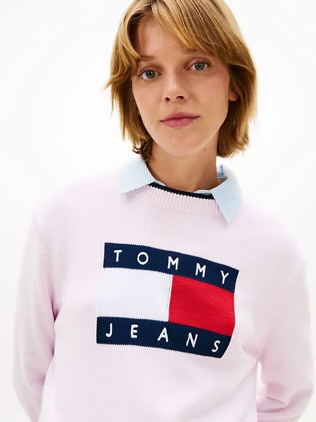 Tommy Jeans Flag Logo Tipped Sweater Tommy Jeans Flag Logo Tipped Sweater