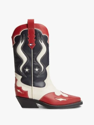 Tommy Jeans Leather Cowboy Boot