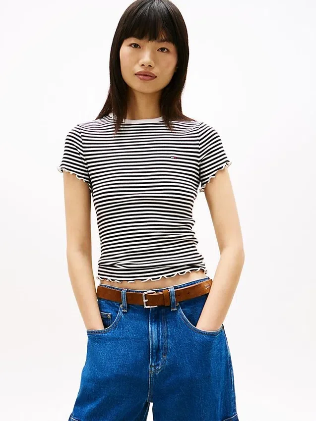 Tommy Jeans Lettuce-Trim T-Shirt Tommy Jeans Lettuce-Trim T-Shirt