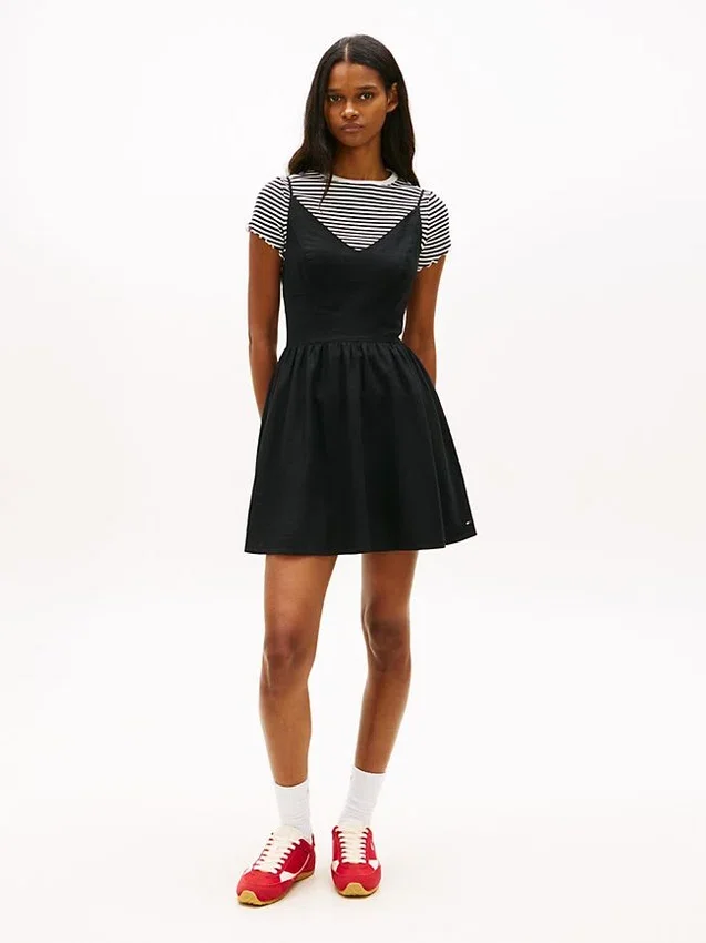 Tommy Jeans Linen-Blend Skater Dress Tommy Jeans Linen-Blend Skater Dress