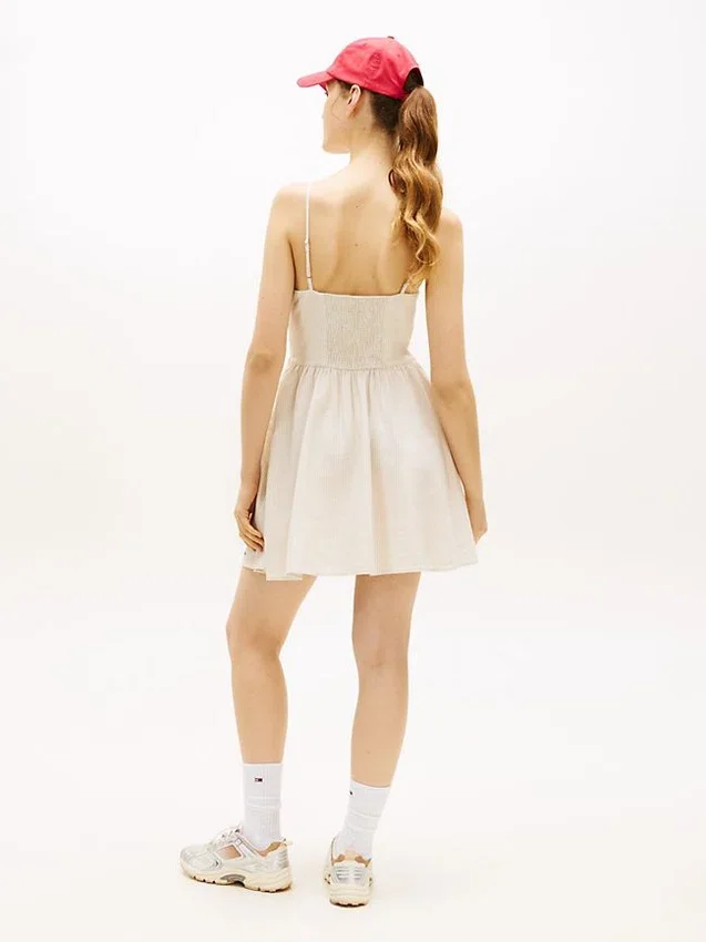 Tommy Jeans Linen-Blend Skater Dress Tommy Jeans Linen-Blend Skater Dress