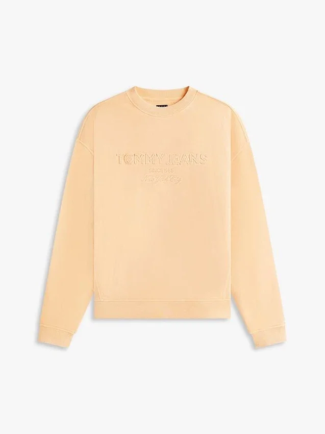 Tommy Jeans Logo Garment-Dyed Sweatshirt Tommy Jeans Logo Garment-Dyed Sweatshirt