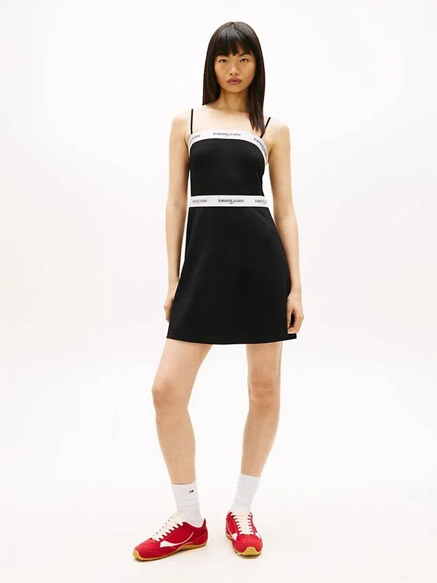 Tommy Jeans Logo Tape Ponte Mini Dress Tommy Jeans Logo Tape Ponte Mini Dress