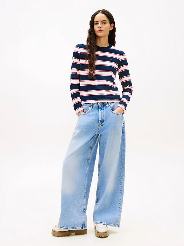 Tommy Jeans Mid-Rise Loose Wide Leg Jean Tommy Jeans Mid-Rise Loose Wide Leg Jean