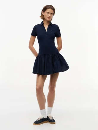 Tommy Jeans Mixed-Media Polo Mini Dress