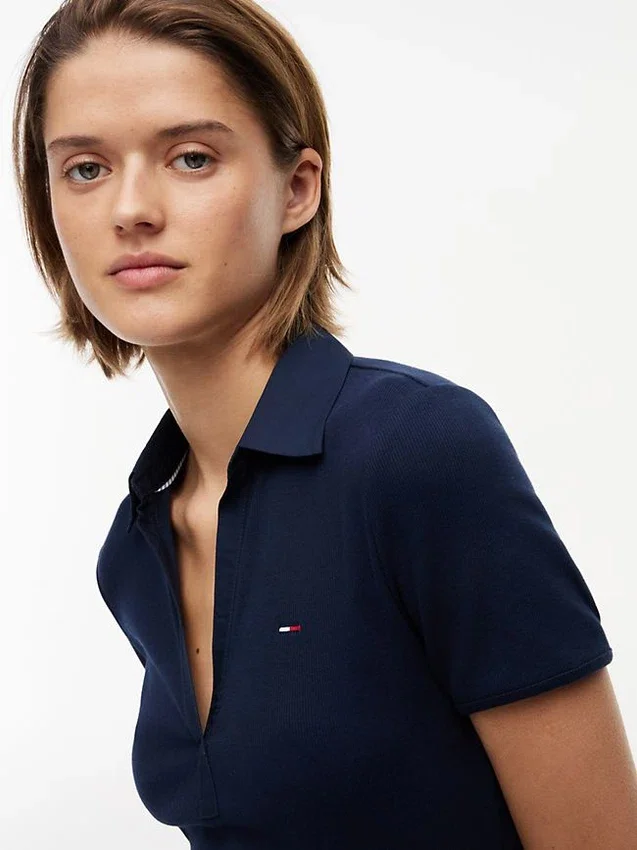 Tommy Jeans Mixed-Media Polo Mini Dress Tommy Jeans Mixed-Media Polo Mini Dress