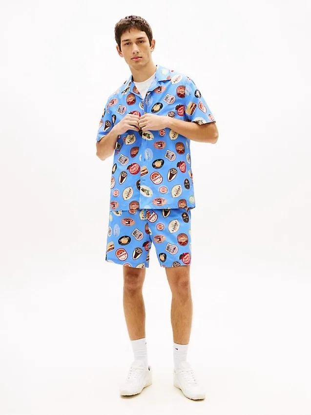 Tommy Jeans Printed Poplin Camp Shirt Tommy Jeans Printed Poplin Camp Shirt