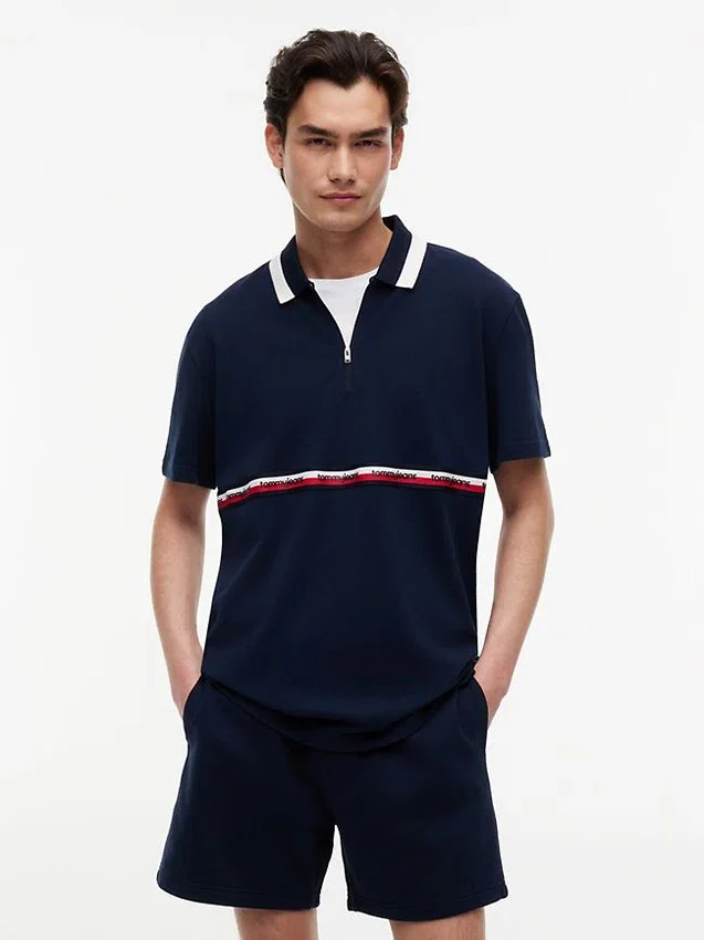 Tommy Jeans Relaxed Quarter-Zip Polo Tommy Jeans Relaxed Quarter-Zip Polo