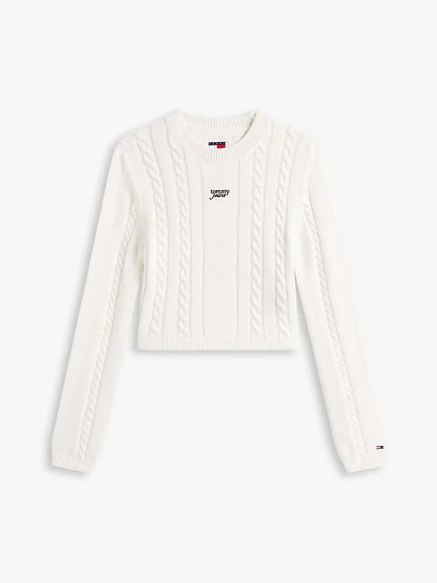 Tommy Jeans Script Cable Knit Sweater Tommy Jeans Script Cable Knit Sweater